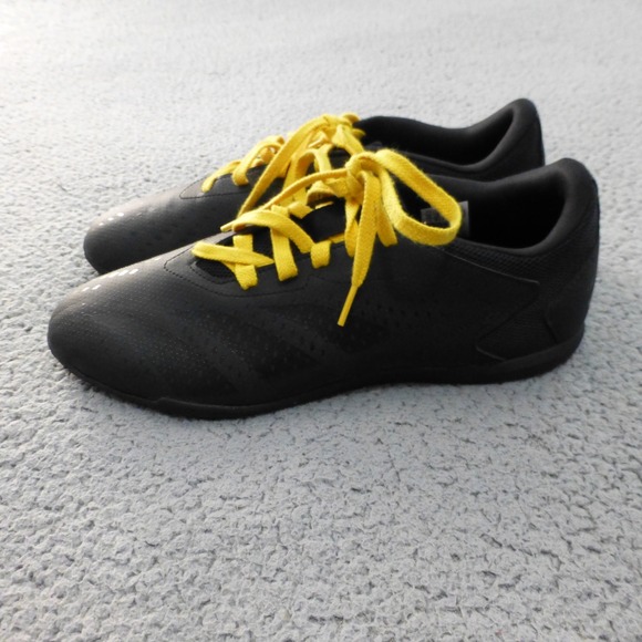 Adidas Predator Accuracy.4 Mens 10 Indoor Turf Soccer Cleats Black Yellow - Picture 3 of 10